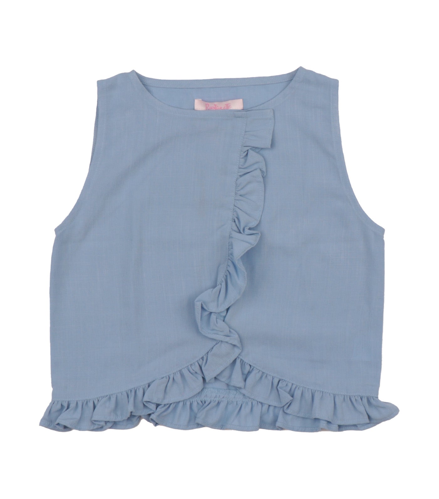 Cassie Overlap Top Blue