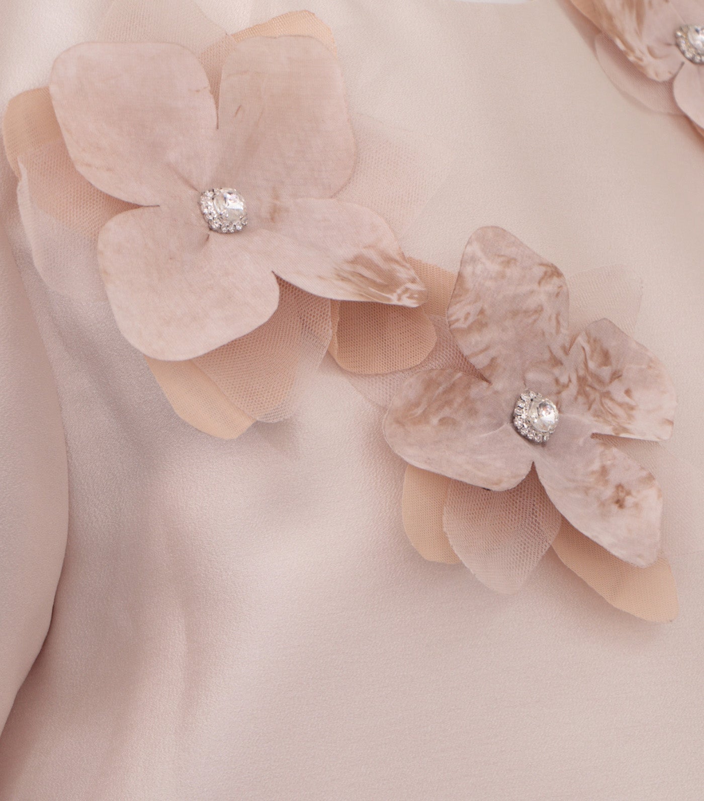 Nikola Dress with Cutout Applique Beige