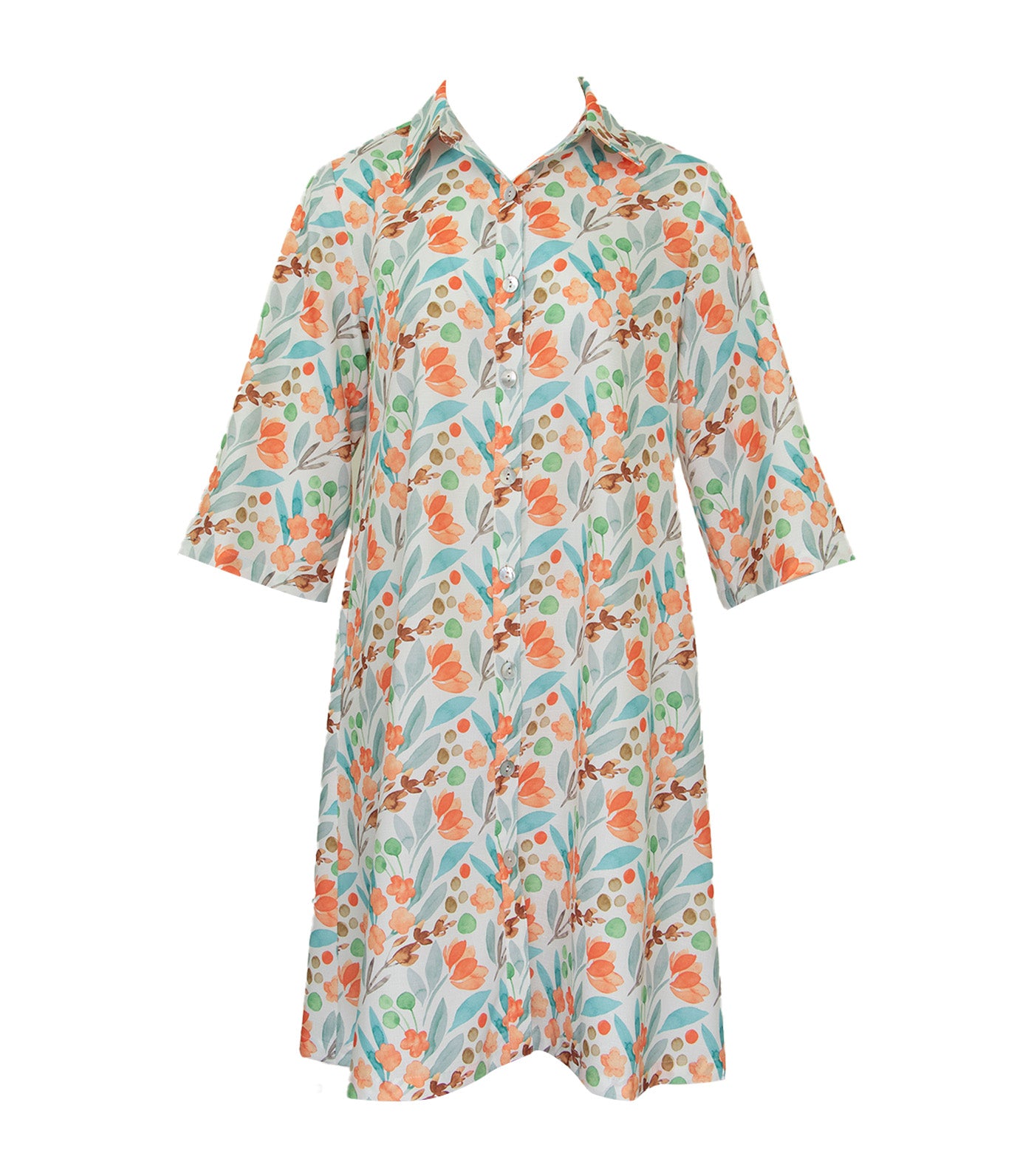 Ava Buttondown Dress Geometric Prints