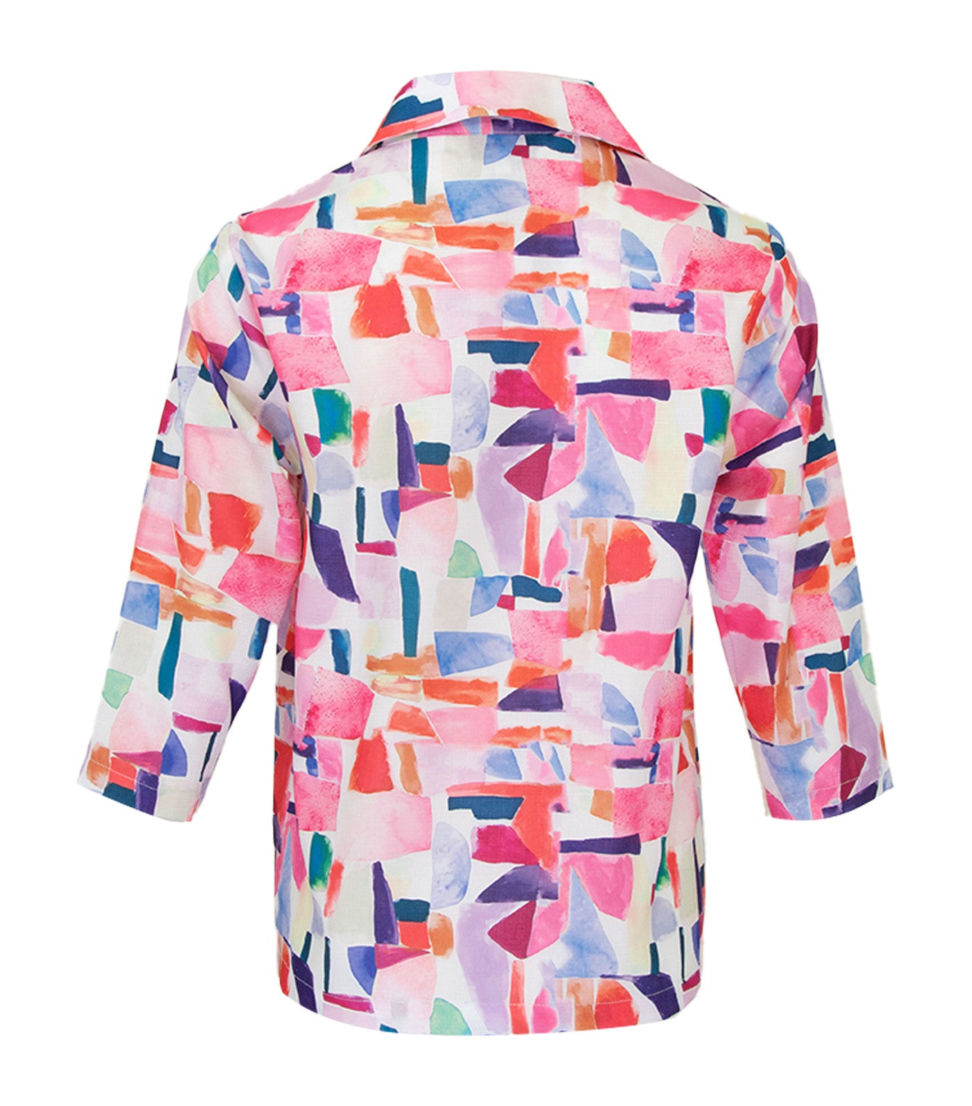 Criselda Bob Buttondown Blouse Geometric Prints 2