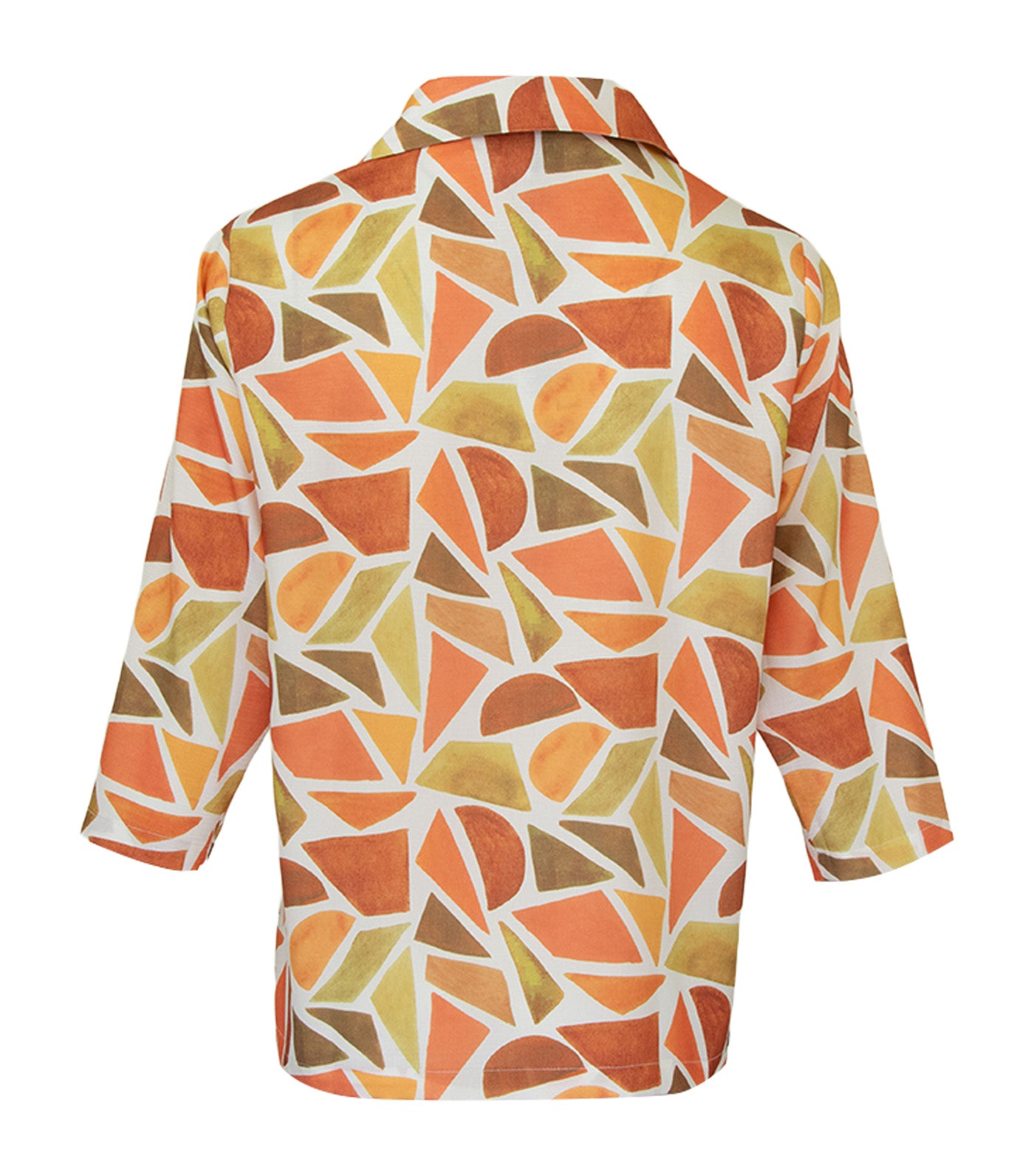 Criselda Bob Buttondown Blouse Geometric Prints