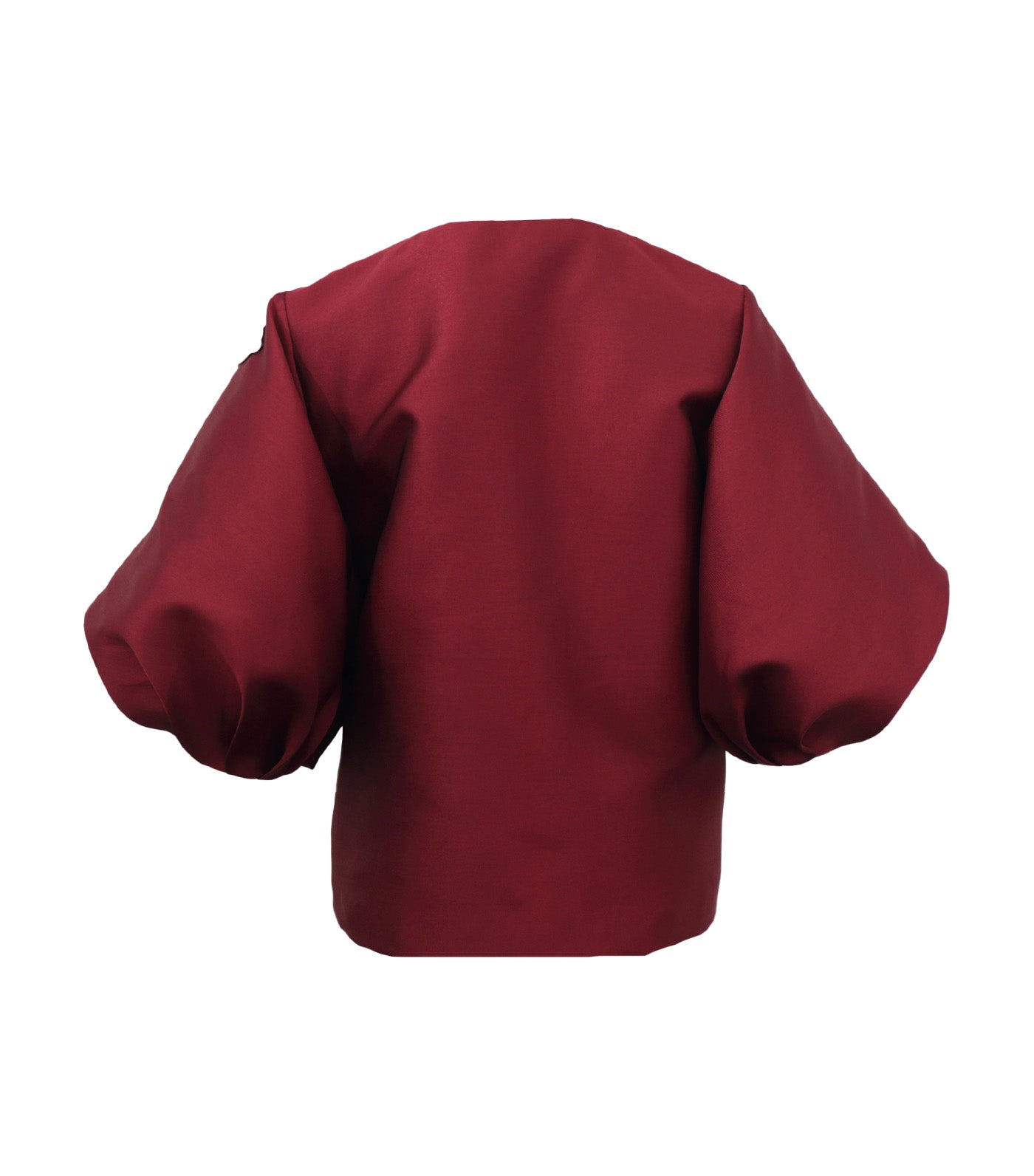 Emeri Blouse with Floral Applique Maroon