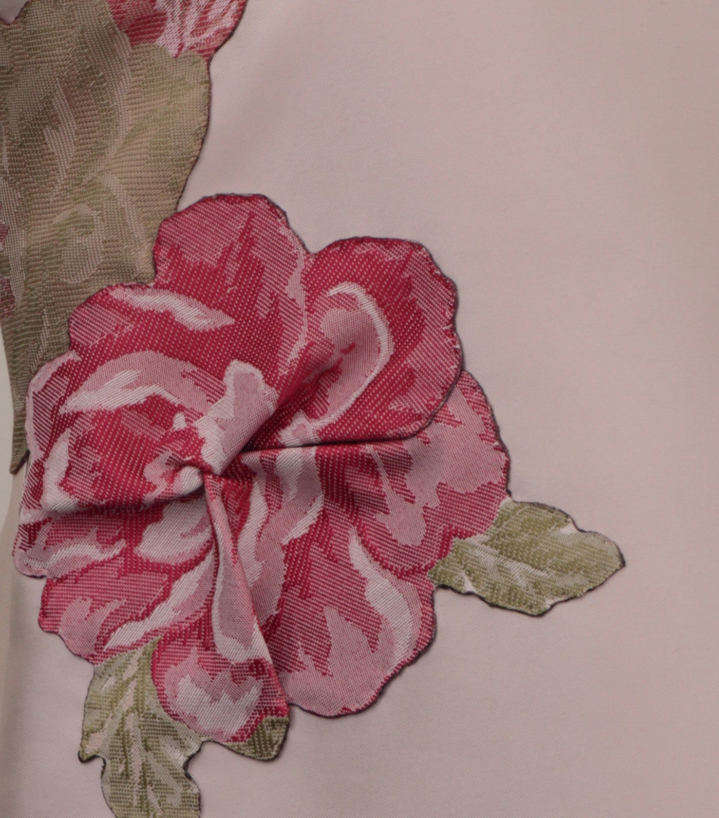 Criselda Emmad Sleeveless Dress with Floral Applique Beige