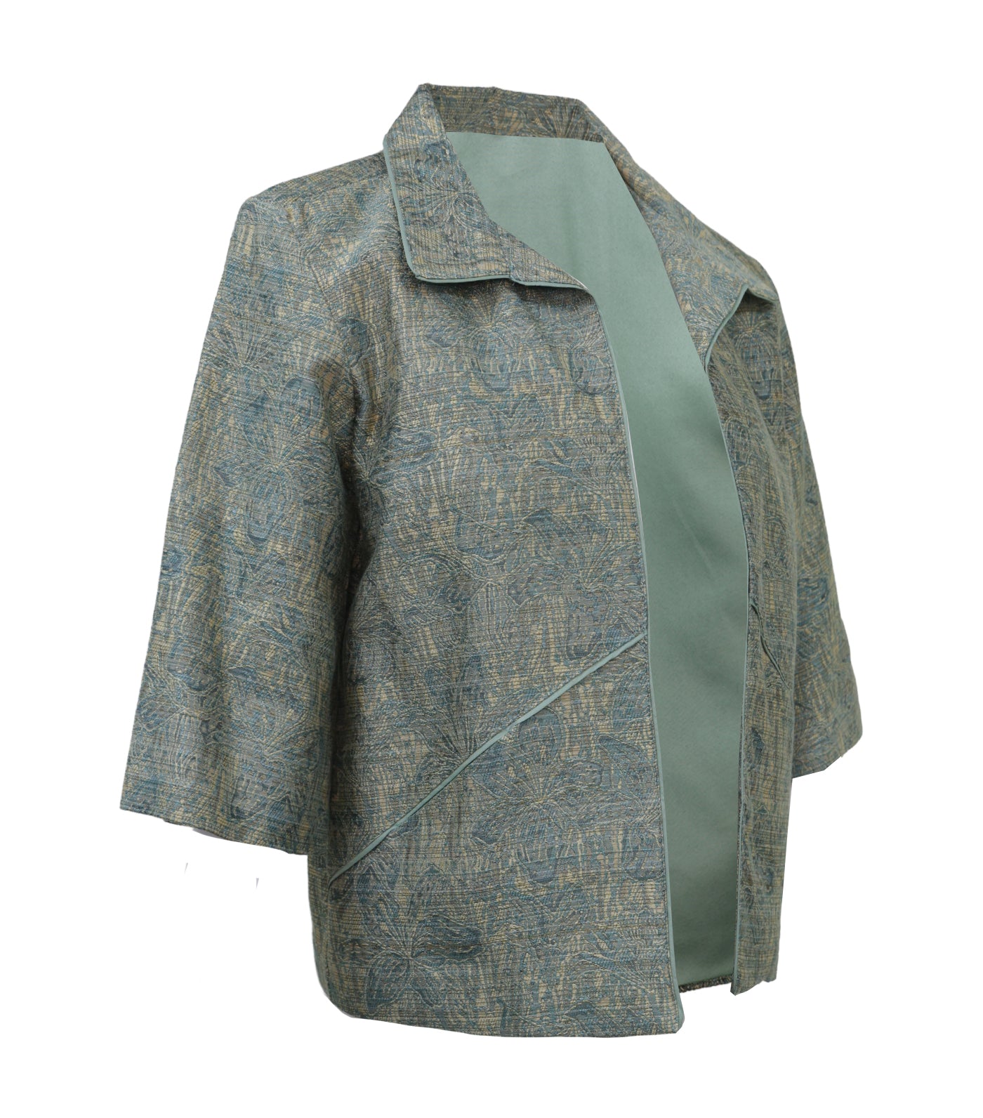 Criselda Emmar Jacket Collared Green Printed