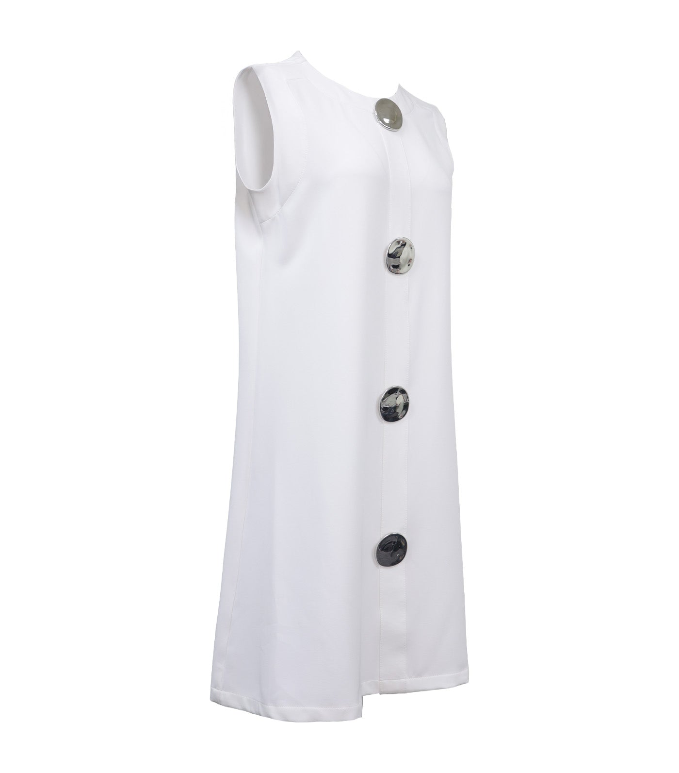 Criselda Emmilou Sleeveless A-Line Dress Off White