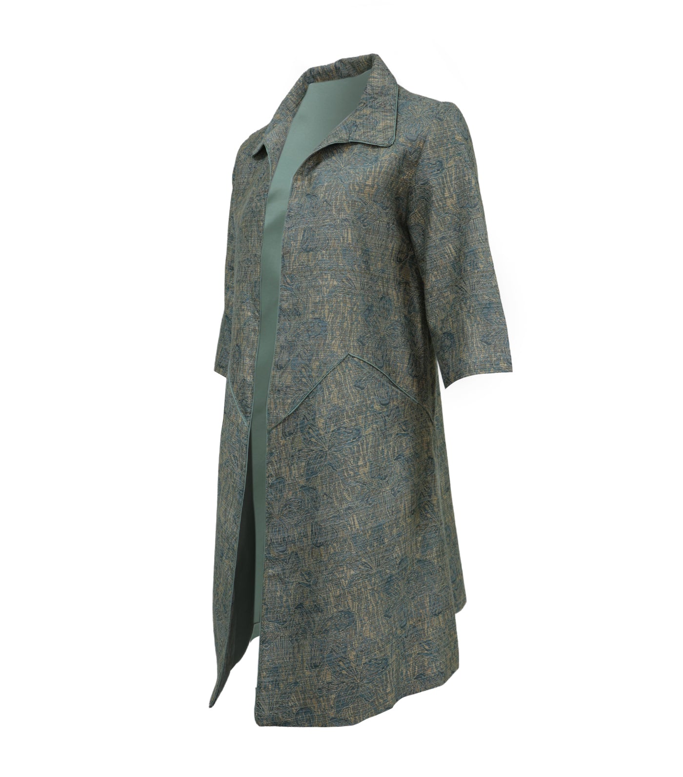 Criselda Emmliz Dustcoat Green Printed
