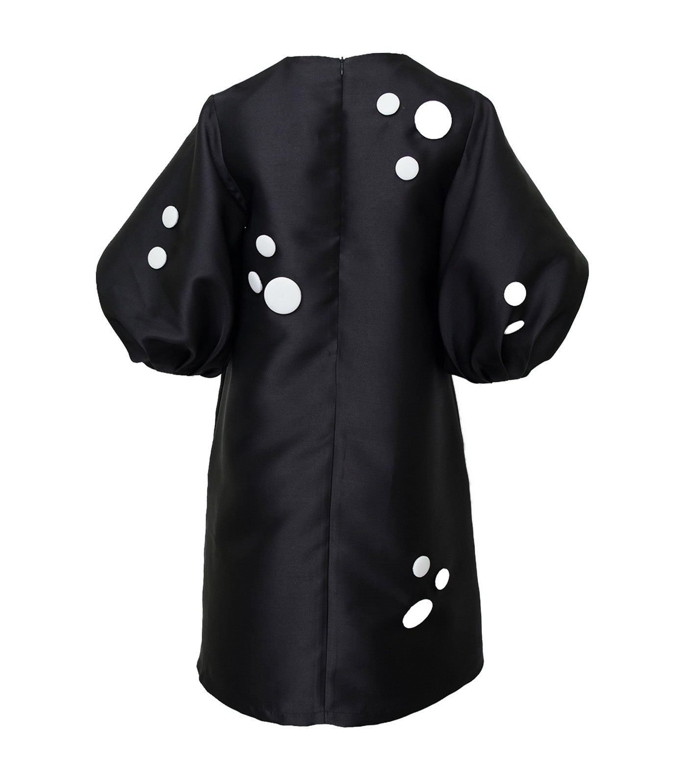 Eran Aline Dress with Button Accent Black