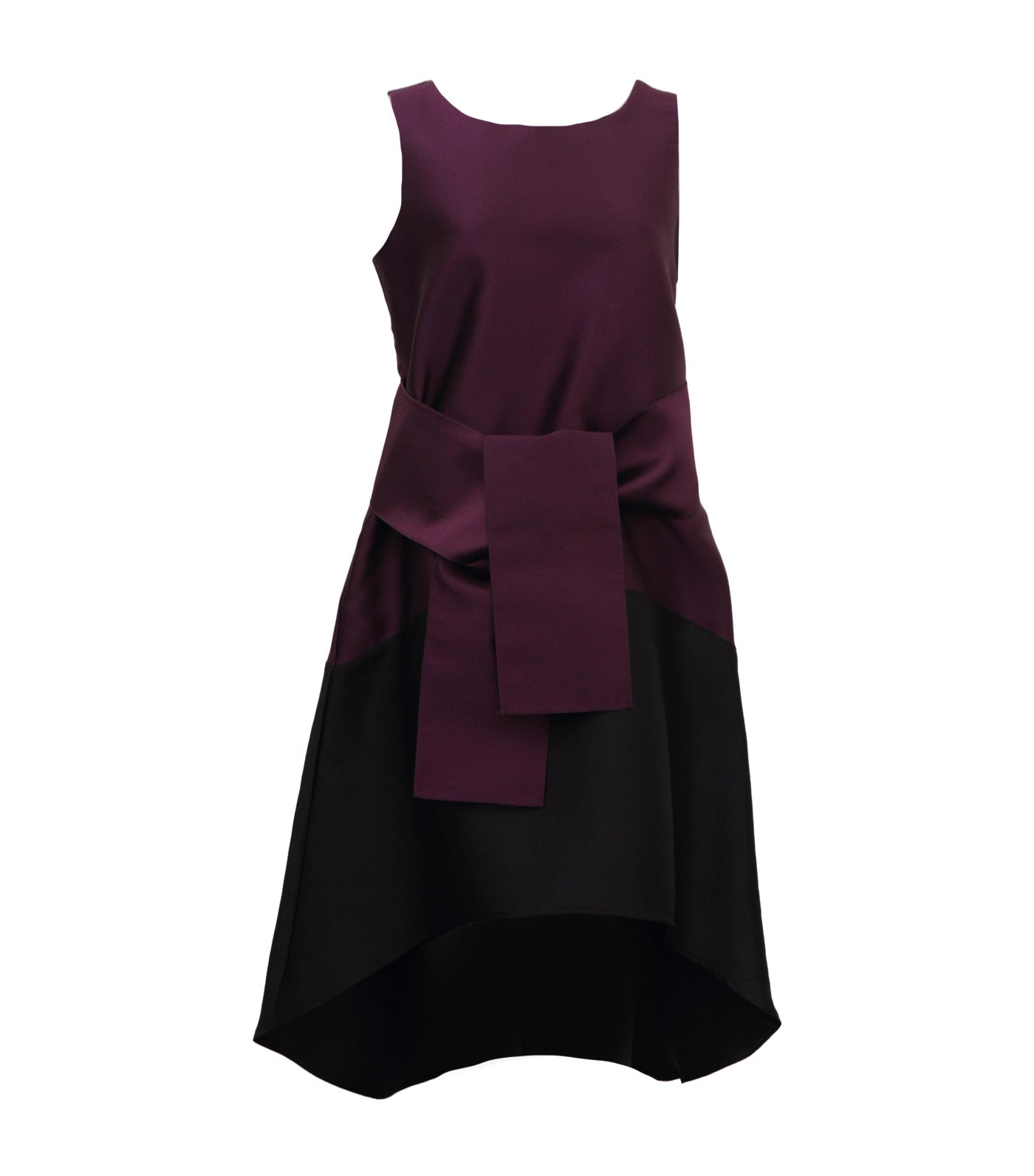 Criselda Ilonna Long Back Dress Dark Purple and Black