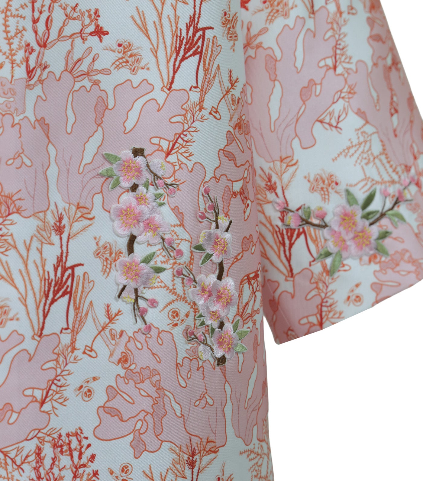 Criselda Madison Floral Dustcoat Orange and White