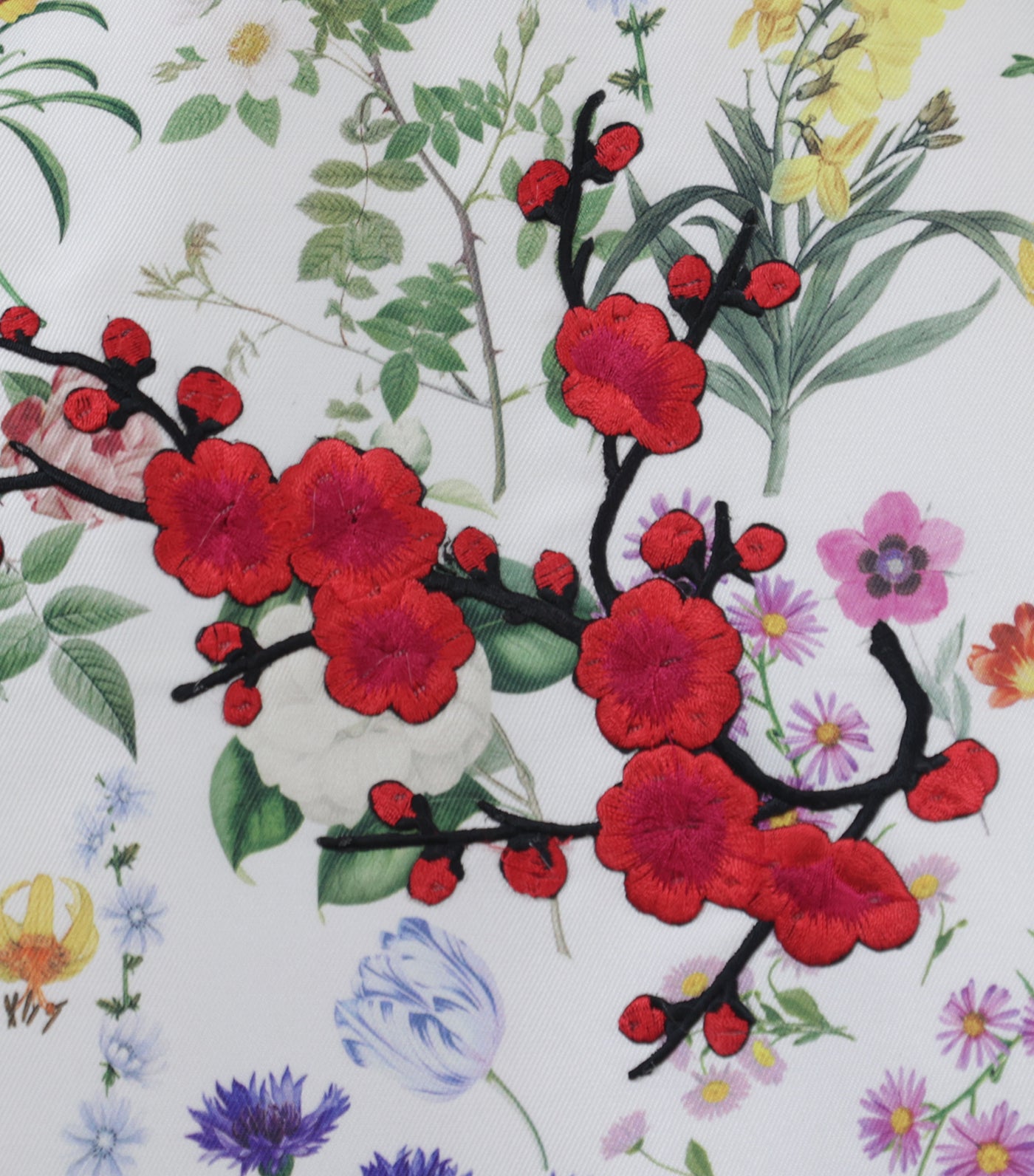 Criselda Marcy Dustcoat with Floral Applique Floral Print/Multi