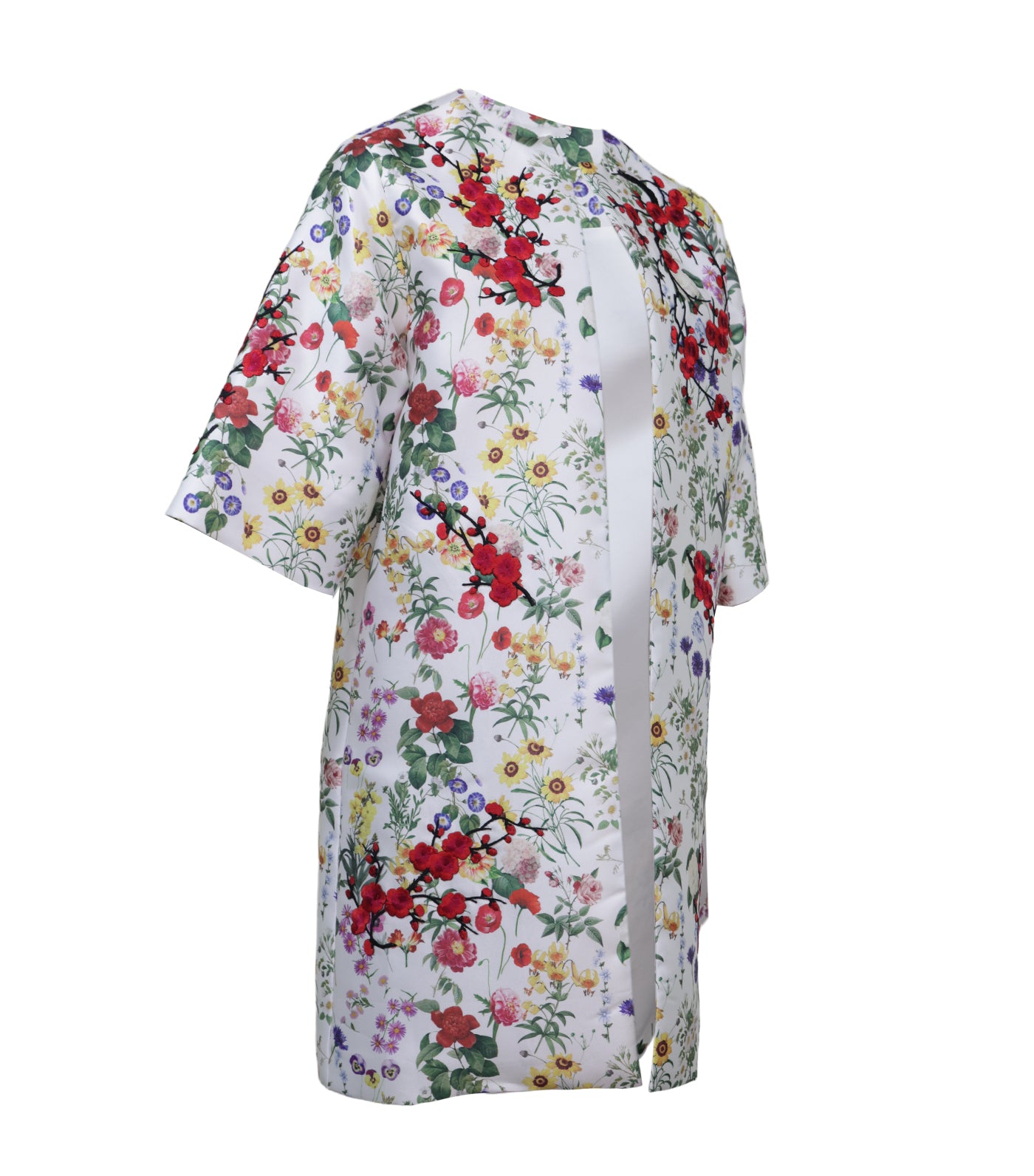 Criselda Marcy Dustcoat with Floral Applique Floral Print/Multi