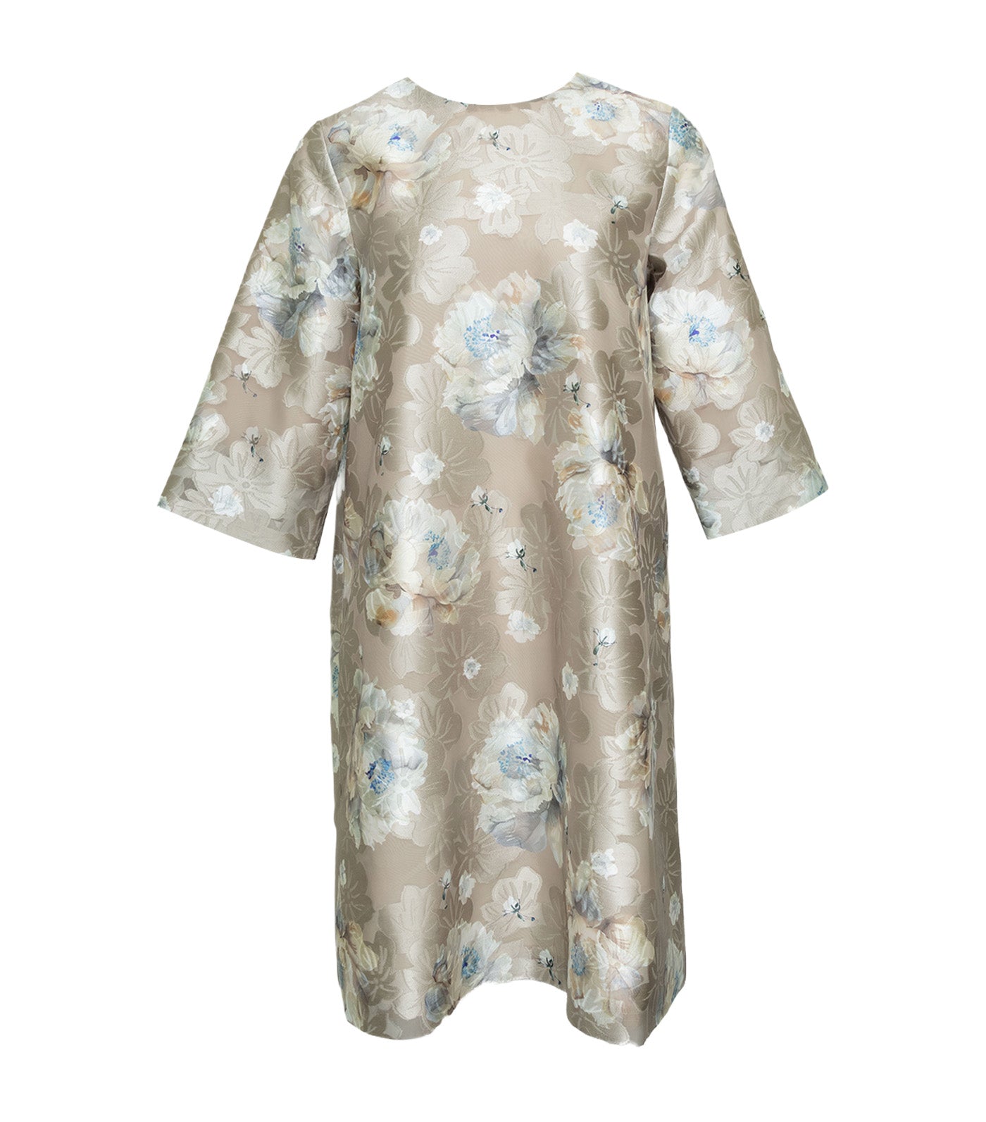 Criselda Marley Floral Organza Dress Beige Floral