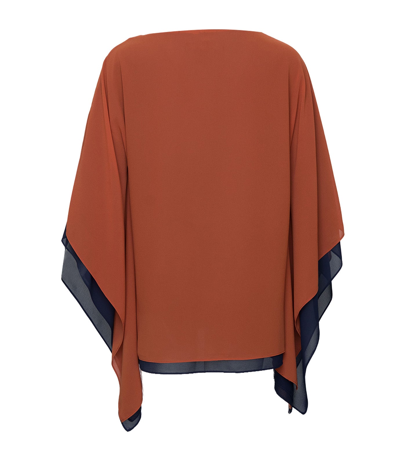 Ponchet Poncho Double Layer Rust and Black