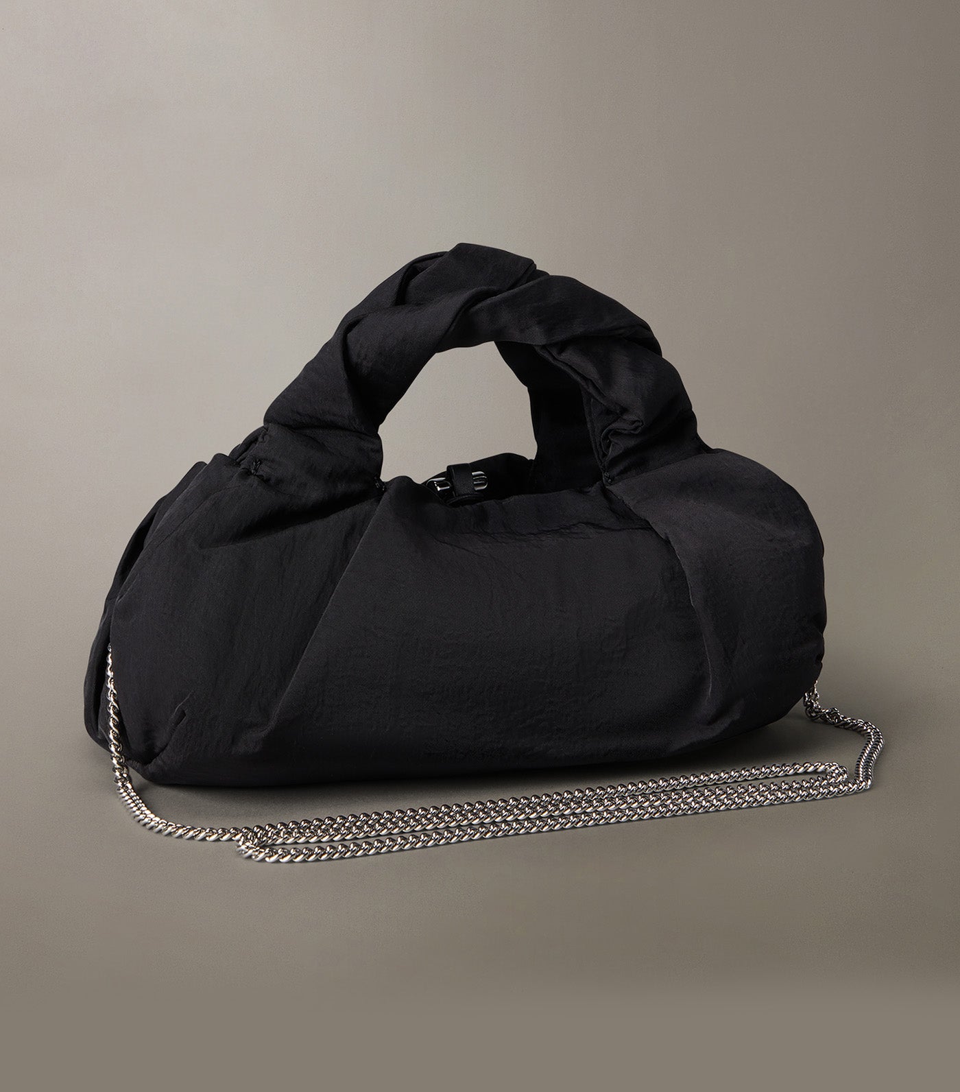 Twisted Nylon Crossbody Bag