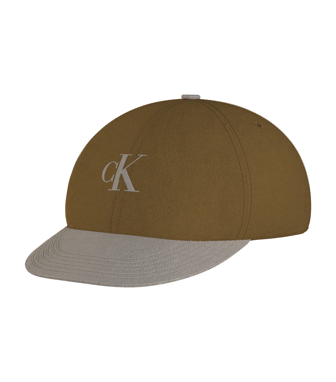 Monogram Embroidered Color-Blocked Cap Cumin