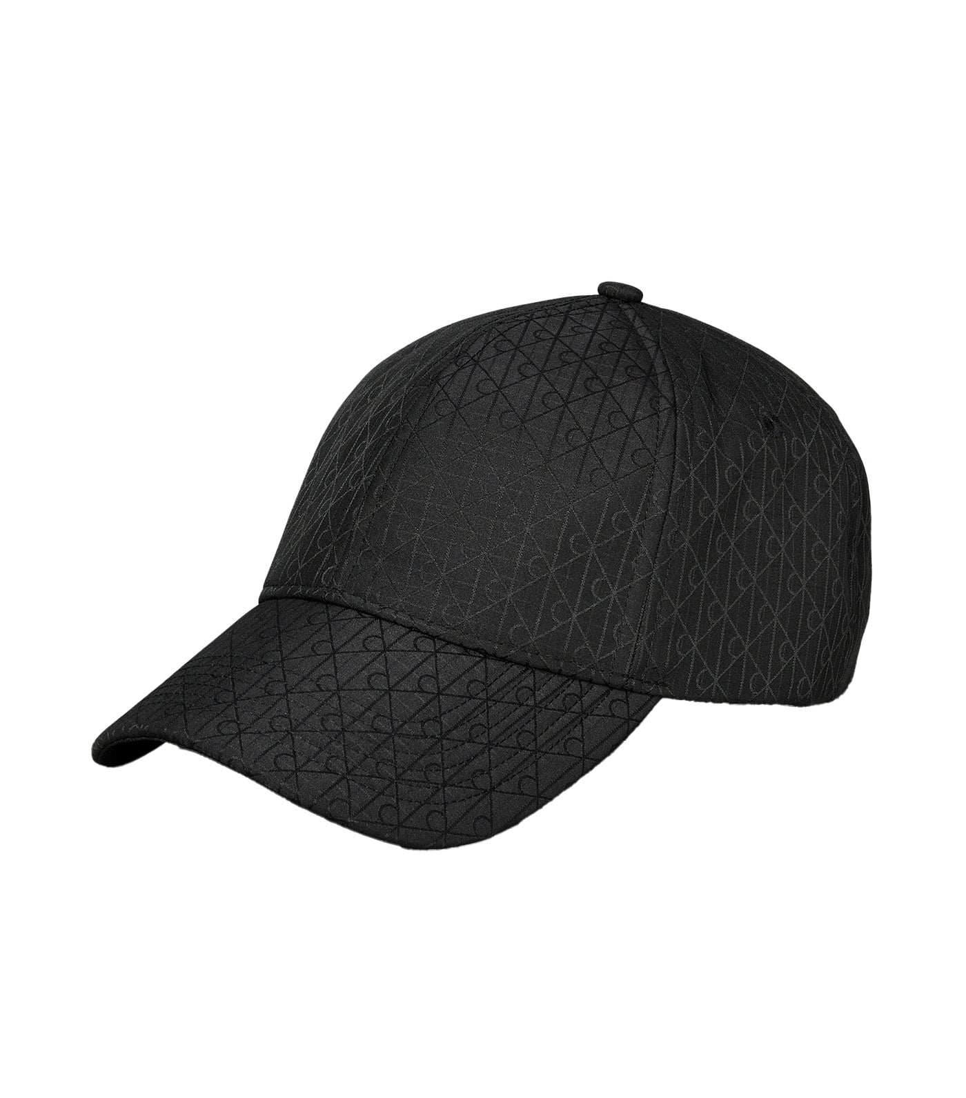 Ripstop Allover Monogram Logo Baseball Cap Black