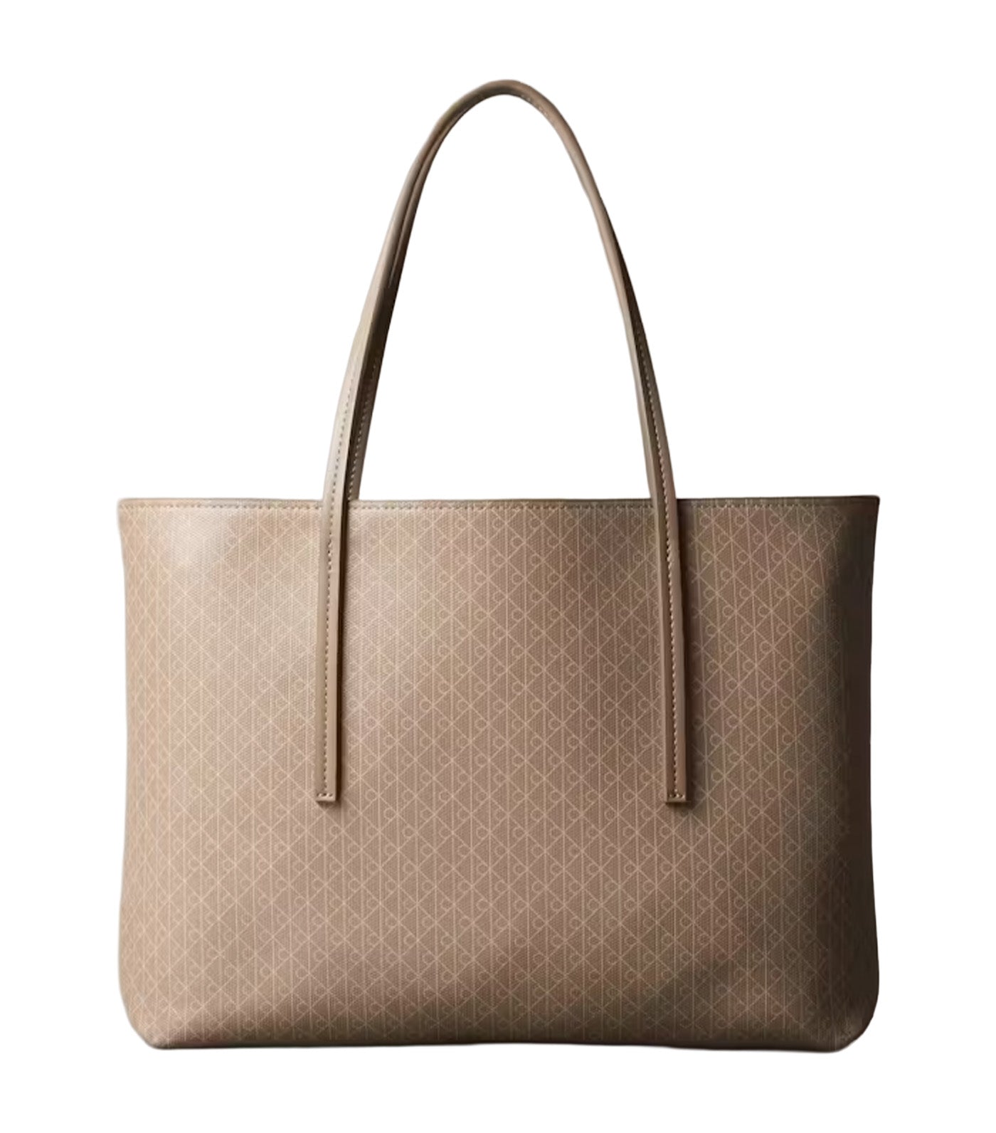 Emblem All-Over Print Small Tote Desert Taupe