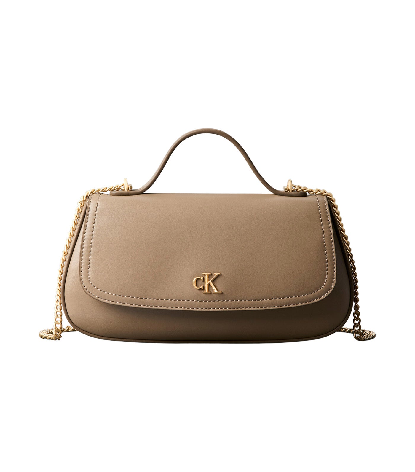 Top Handle with Chain Bag Desert Taupe