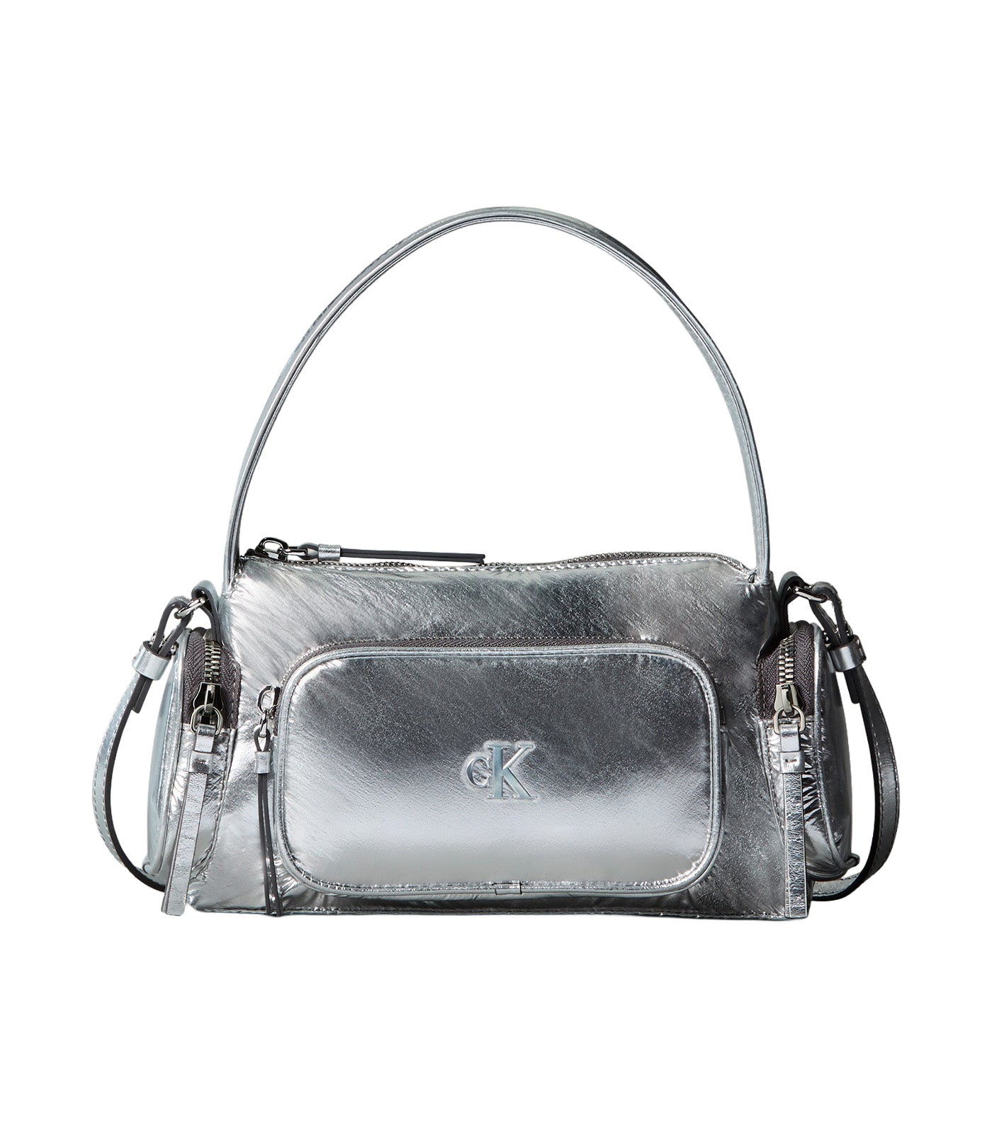 Pocket Nylon Small Bag Silver