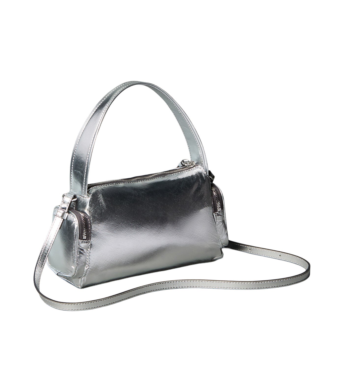 Pocket Nylon Small Bag Silver