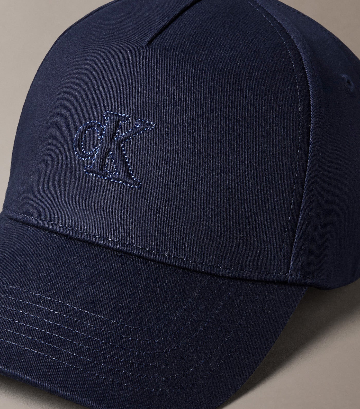 Monogram Shine Embroidery Moire Cap