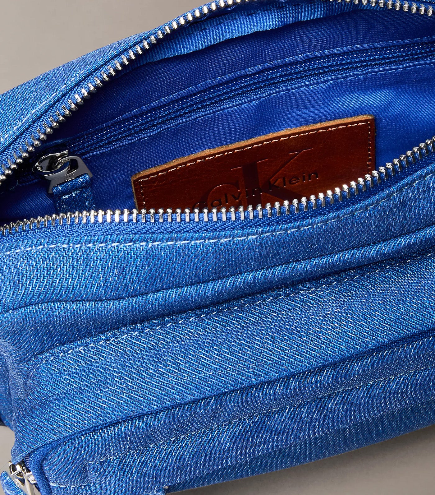 Sleek Denim Utility Camera Bag True Blue