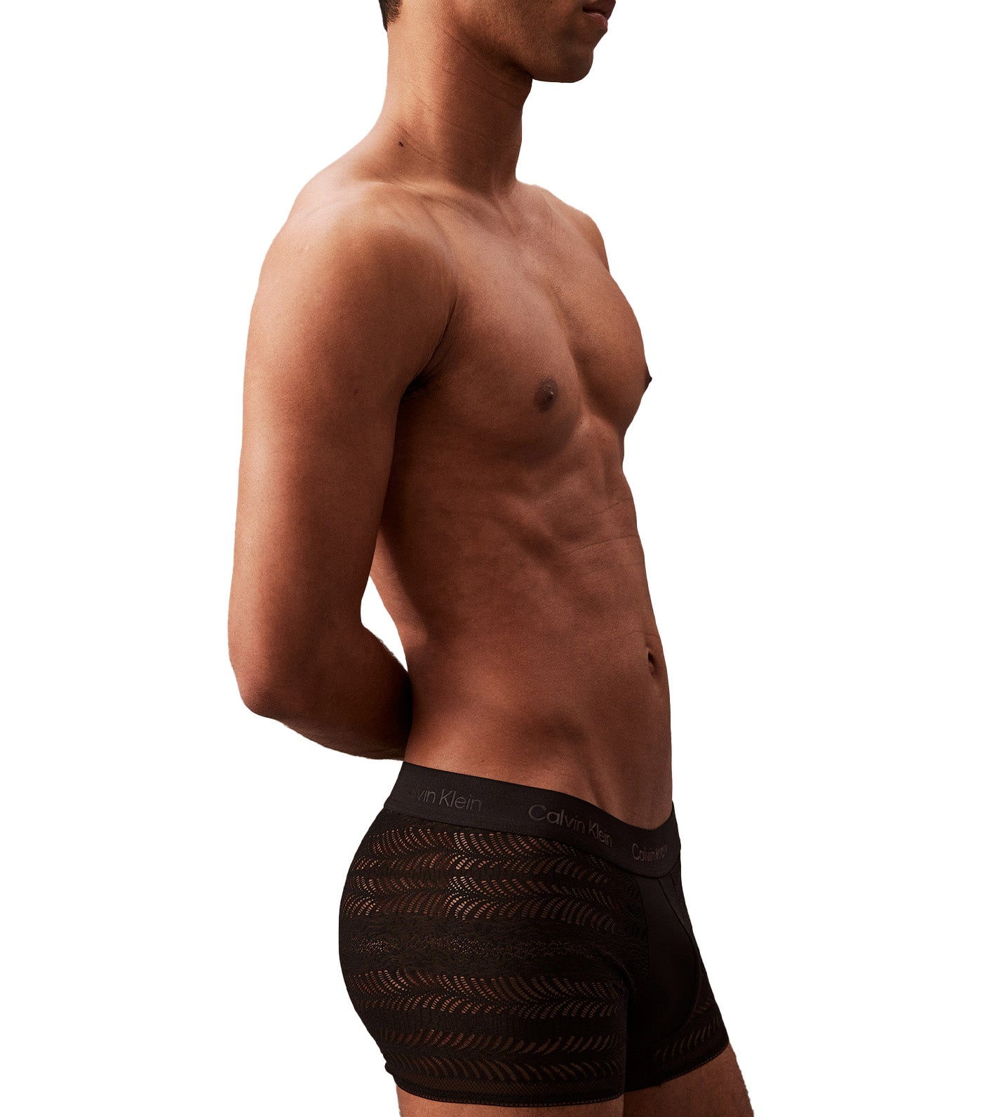 Sculpt Lace Low Rise Trunk Black