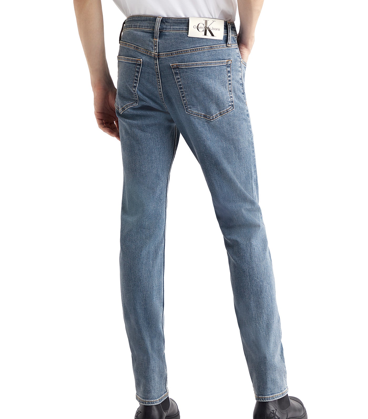 Recycled Cotton Power Stretch Slim Jeans Mid Blue