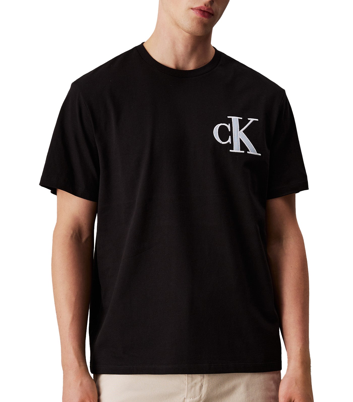 Varsity CK Logo Patch Crewneck Tee