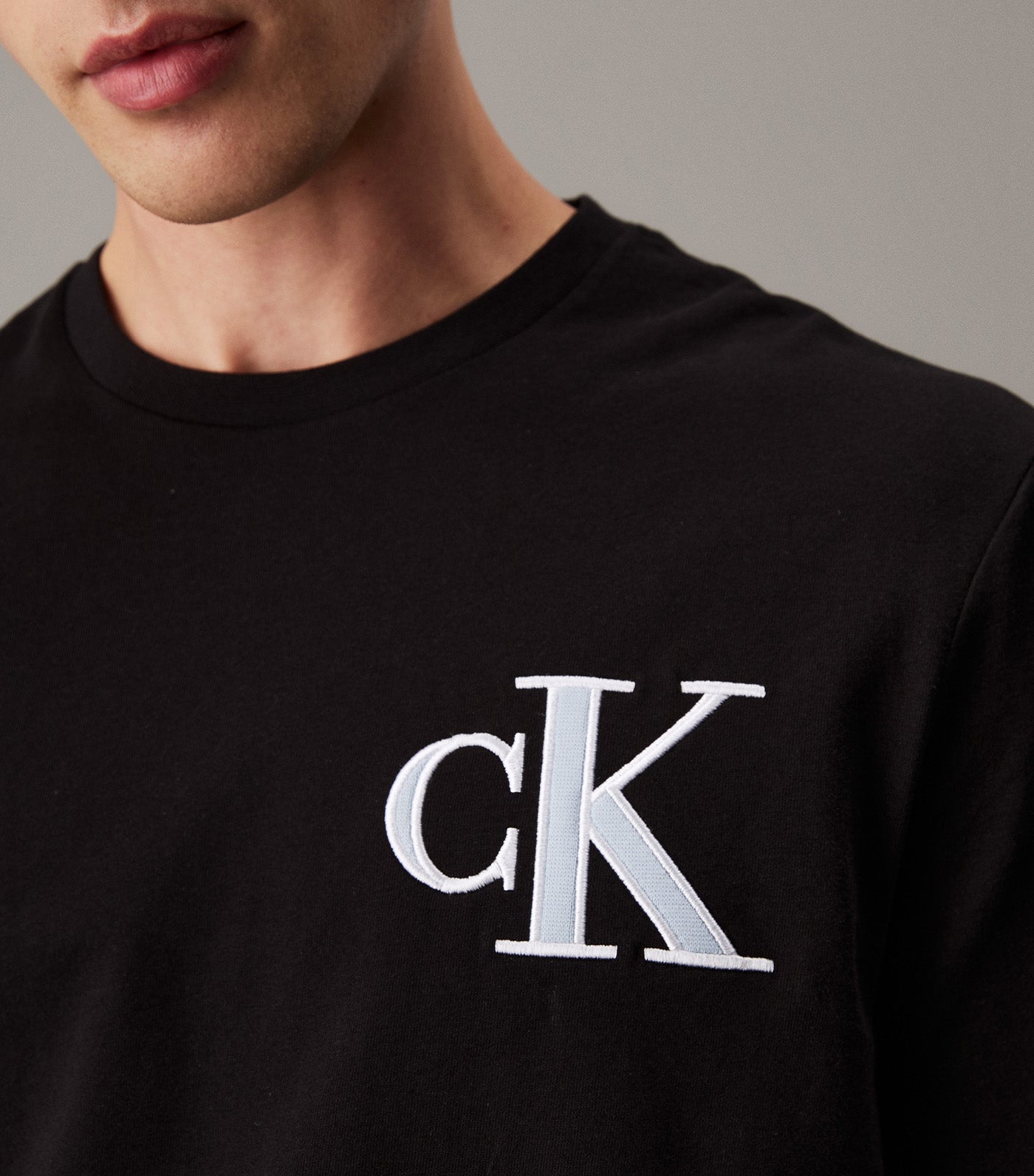 Varsity CK Logo Patch Crewneck Tee
