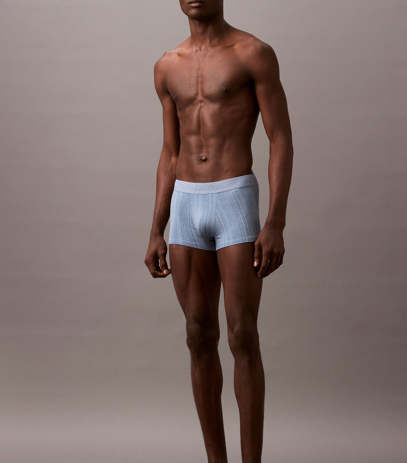 Ultra Soft Modal Trunks Textured Stripe/Faded Denim
