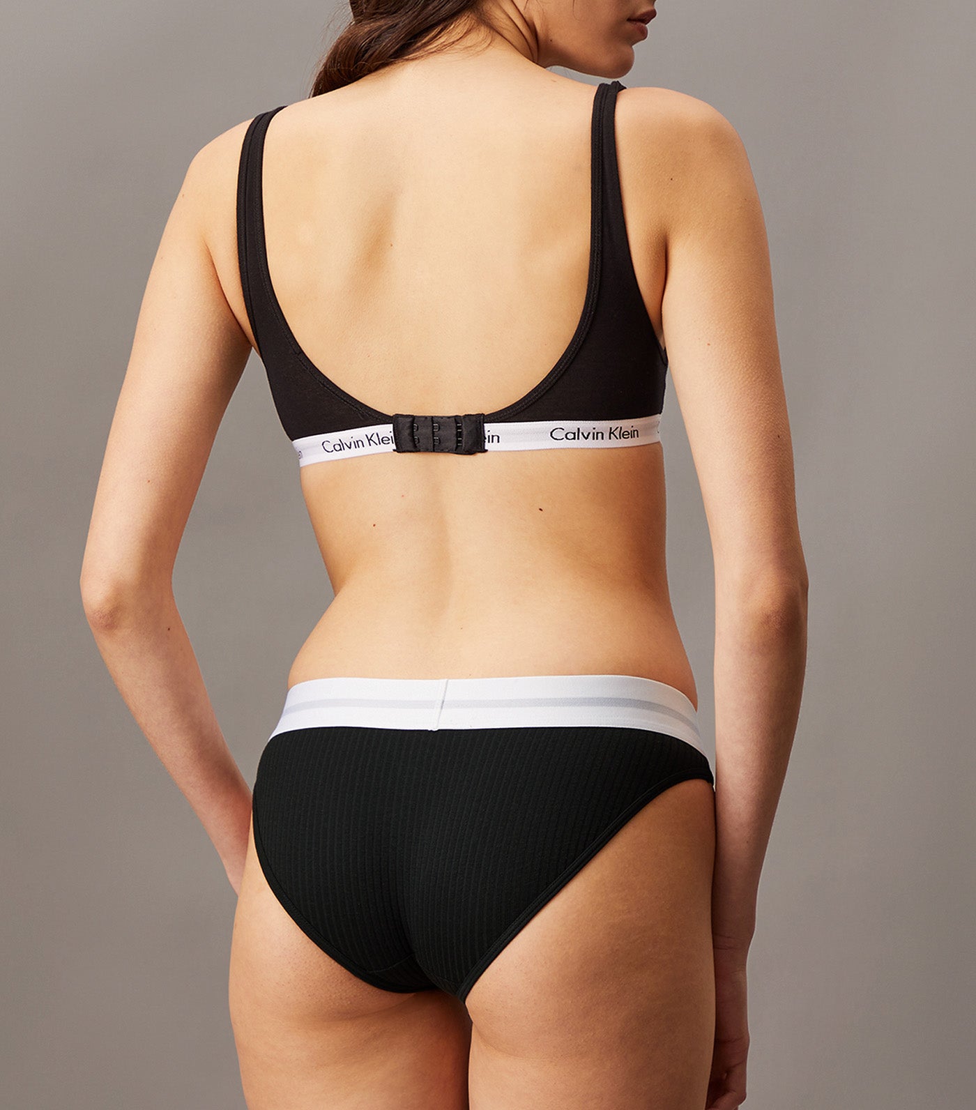 Cotton Modal Rib Bikini Brief Black