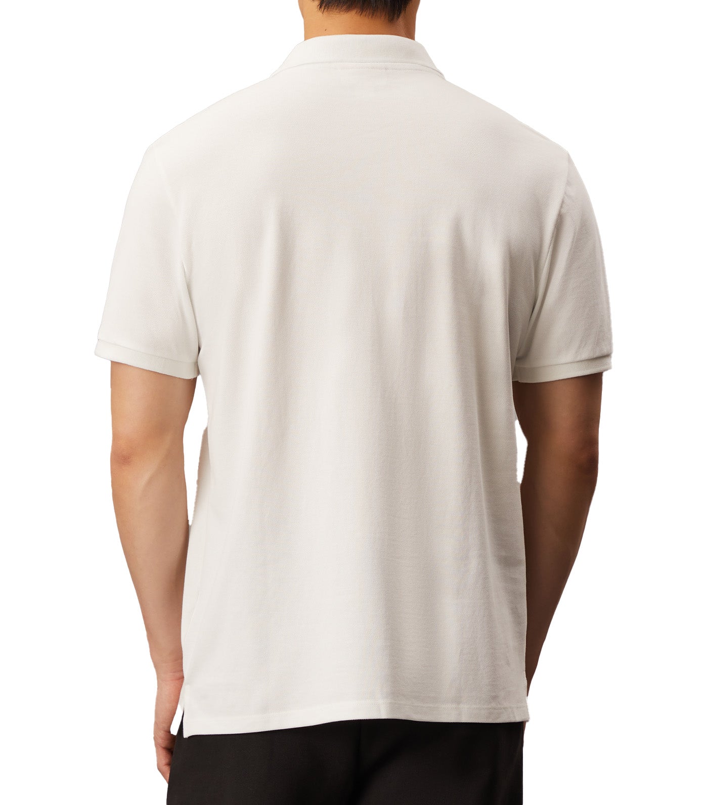 Monogram Pique Polo Shirt Blanc de Blanc