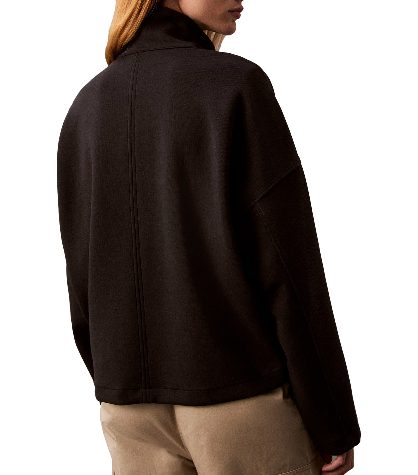 Monogram Logo Quarter Zip Spacer Jacket