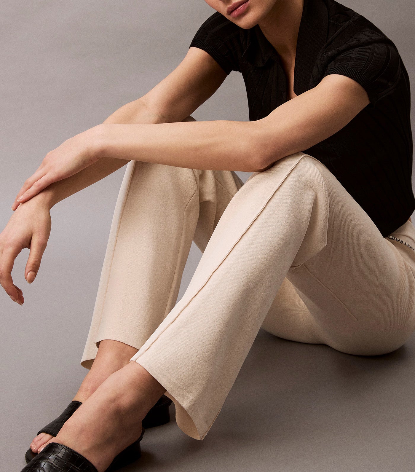 Stretch Viscose Trousers Turtledove