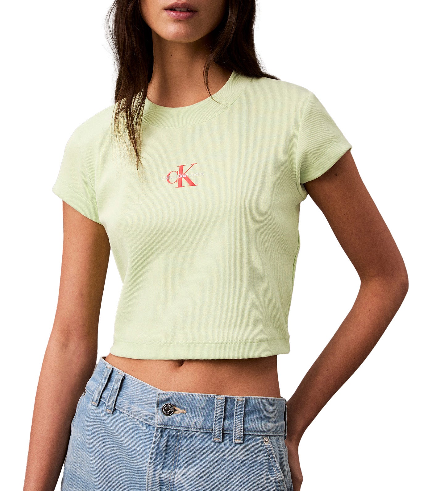 Monogram Logo Ribbed Baby Tee