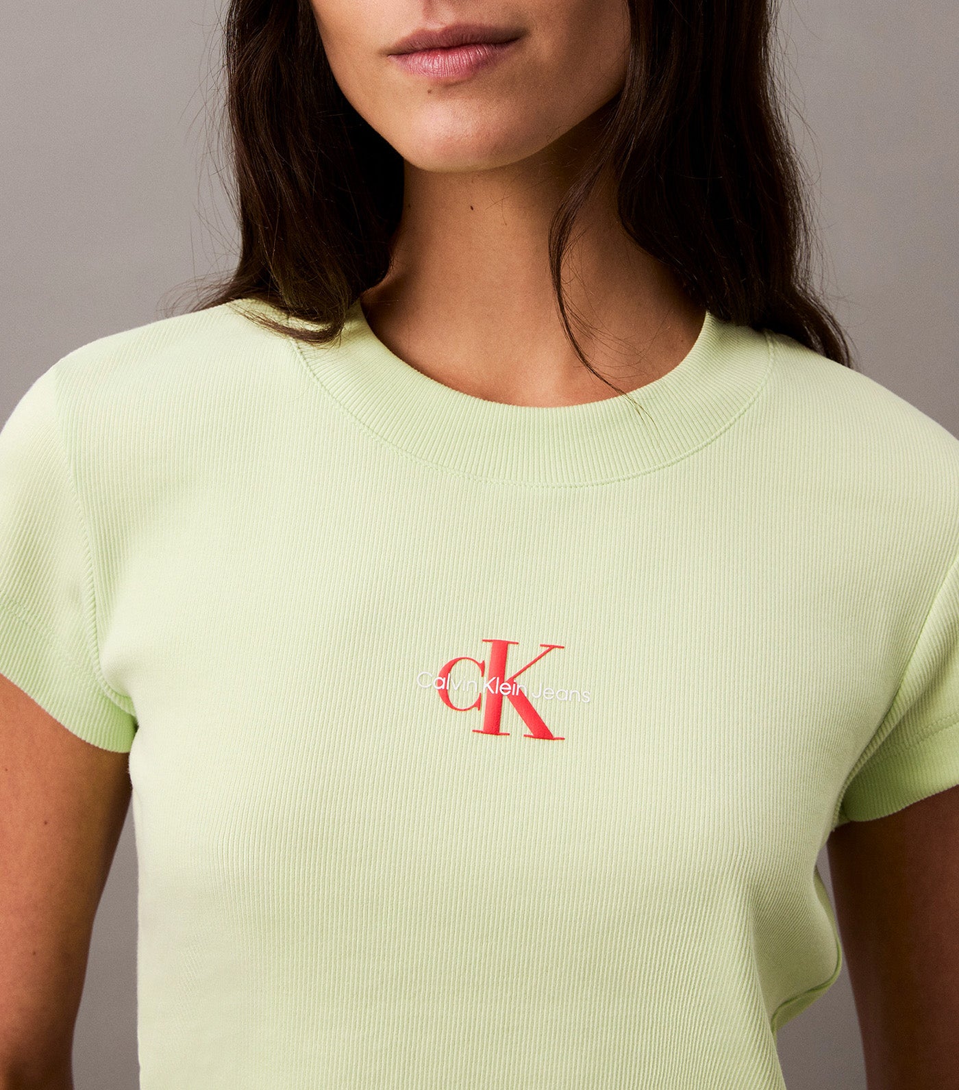 Monogram Logo Ribbed Baby Tee