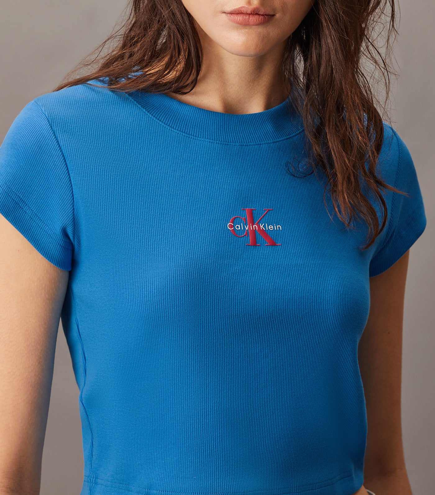 Monogram Logo Ribbed Baby Tee