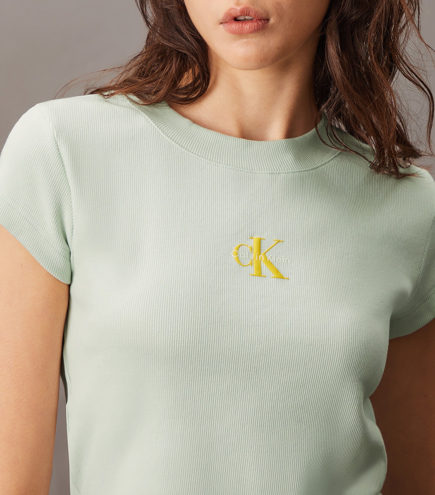 Monogram Logo Ribbed Baby Tee