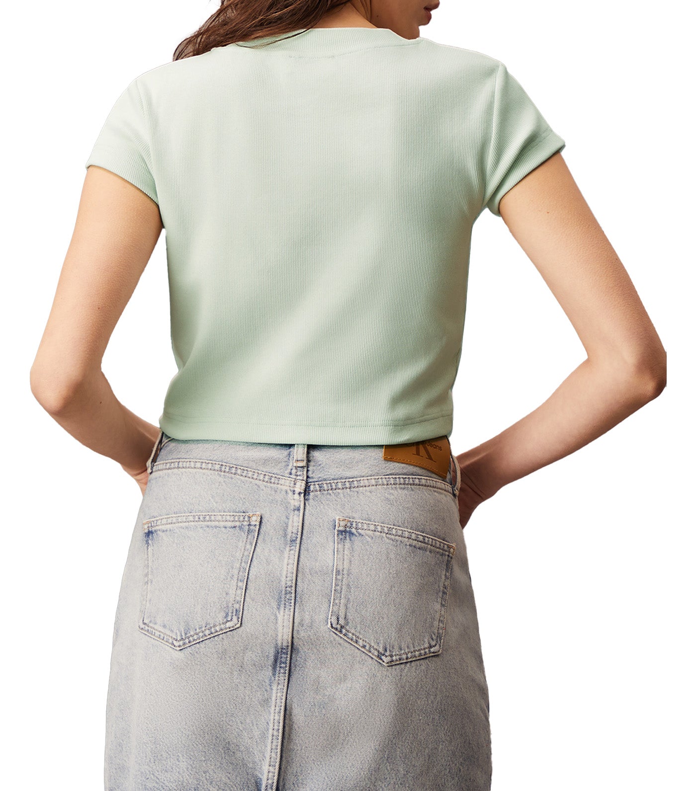 Monogram Logo Ribbed Baby Tee