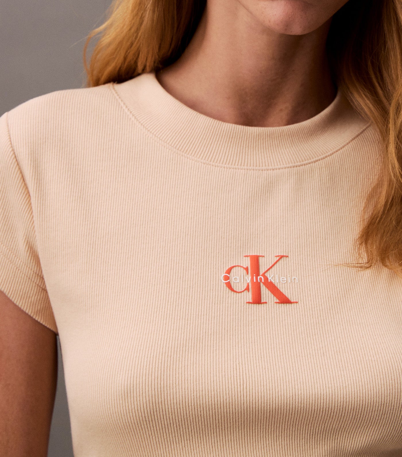 Monogram Logo Ribbed Baby Tee