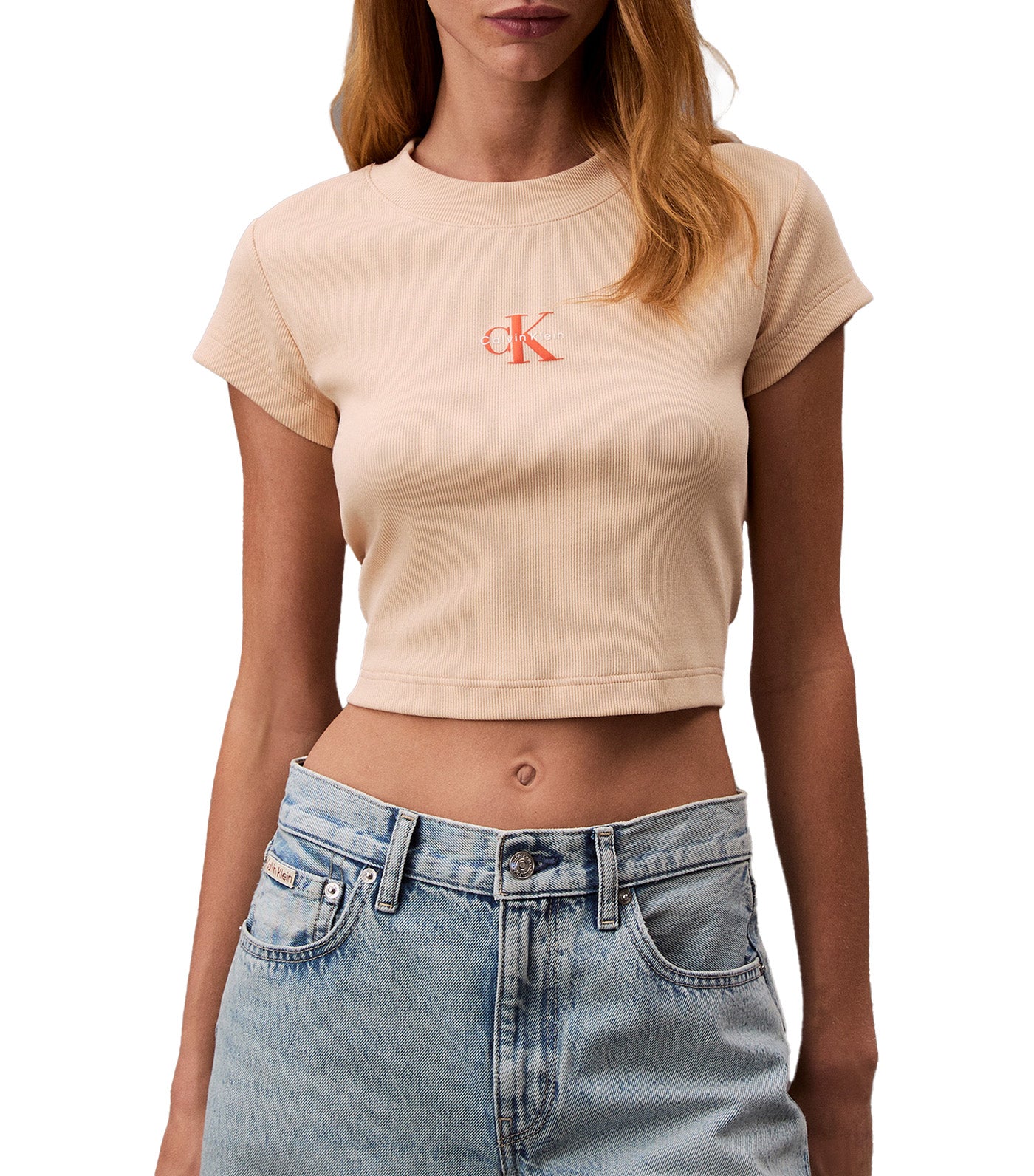 Monogram Logo Ribbed Baby Tee