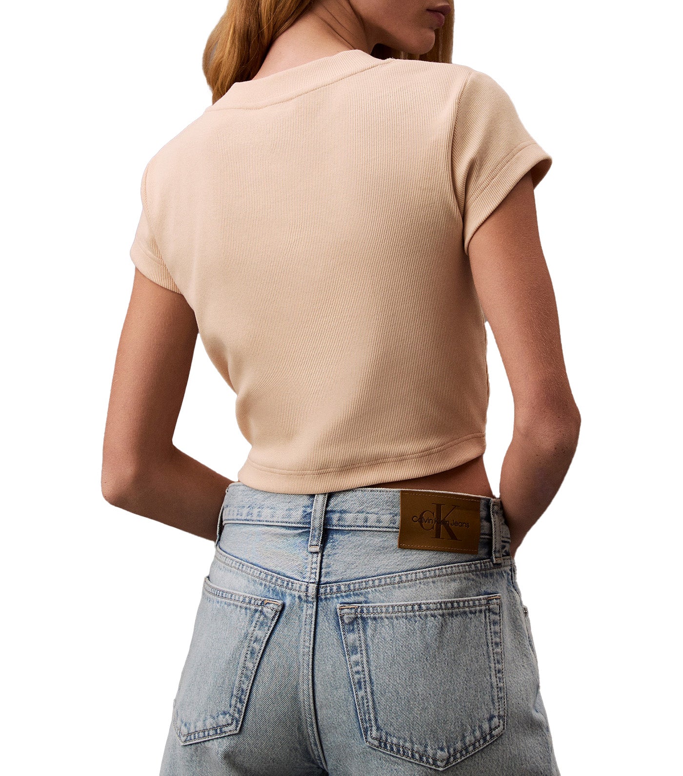 Monogram Logo Ribbed Baby Tee