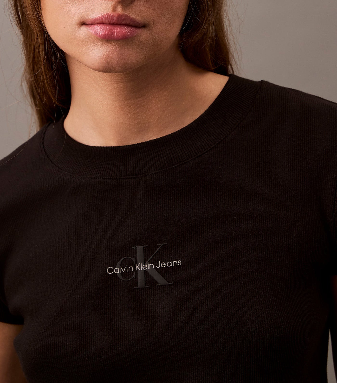 Monogram Logo Ribbed Baby Tee