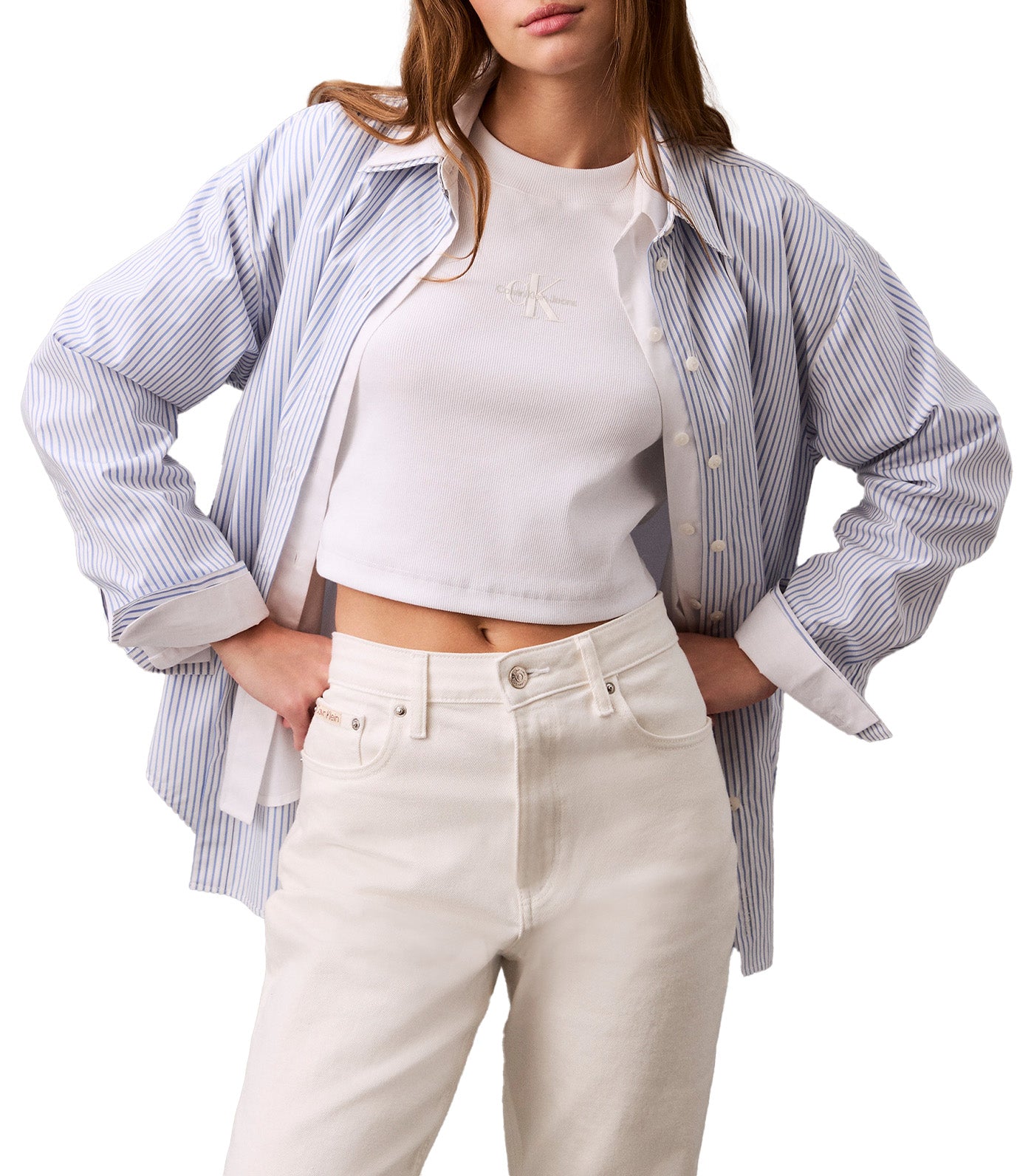 Monogram Logo Ribbed Baby Tee