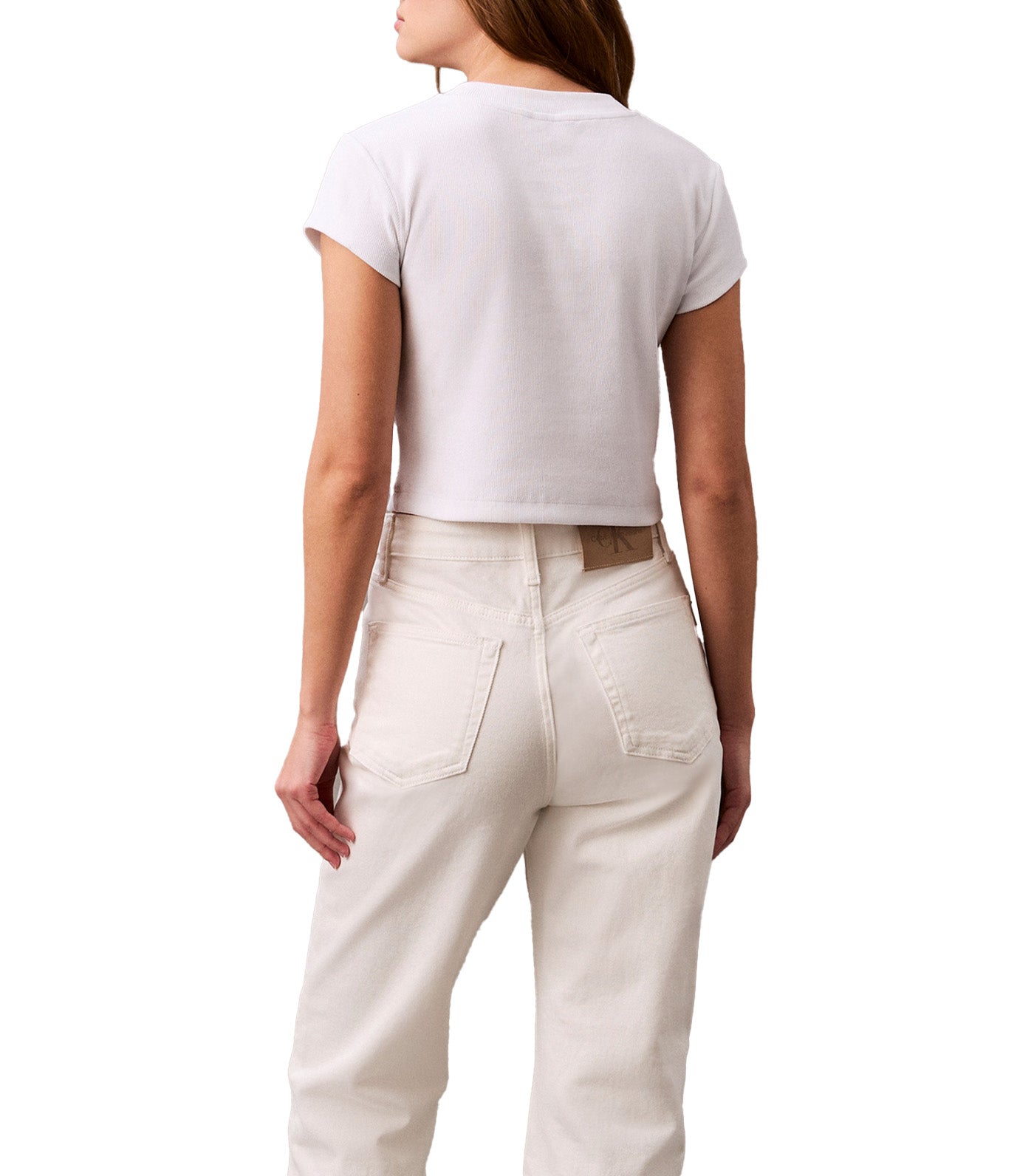 Monogram Logo Ribbed Baby Tee