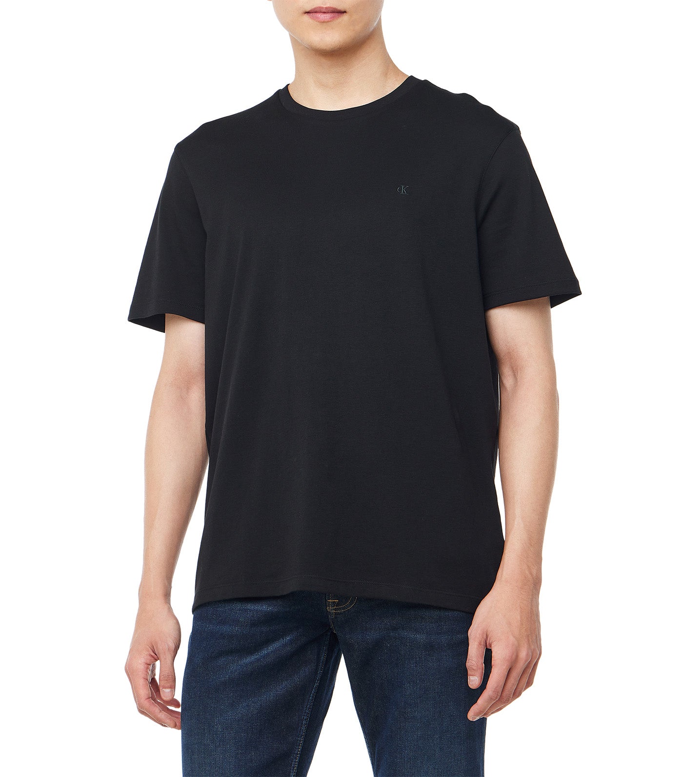 Short Sleeve Chest Embroidery Crewneck Tee