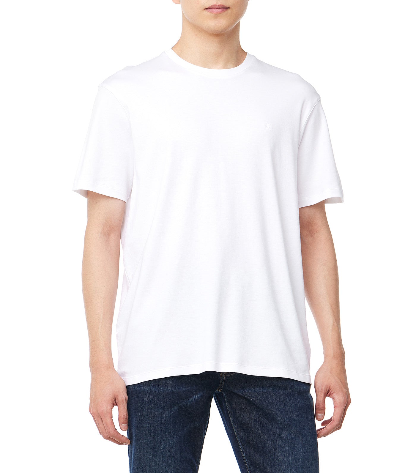 Short Sleeve Chest Embroidery Crewneck Tee