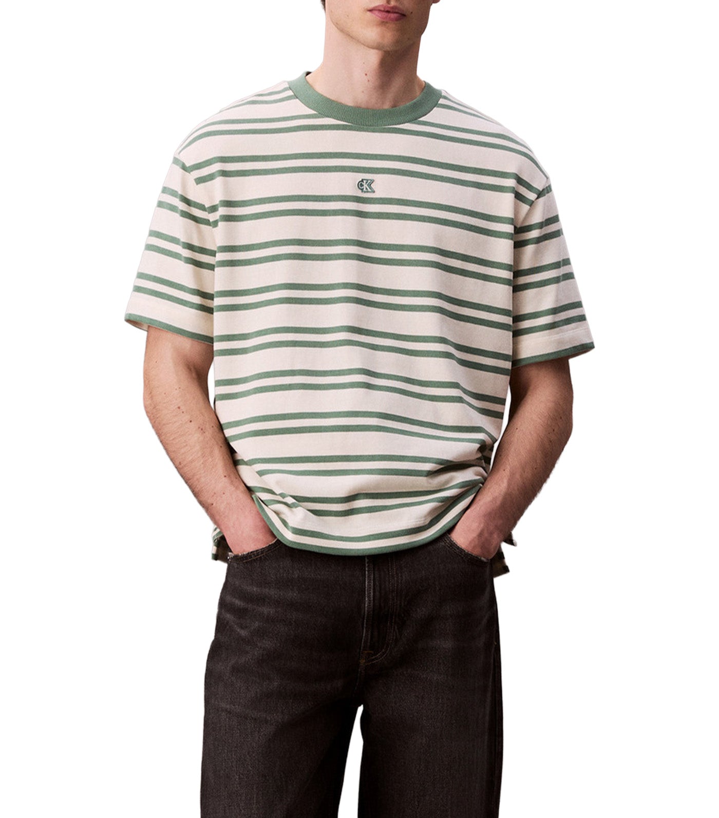 Cotton Stripe Relaxed T-Shirt