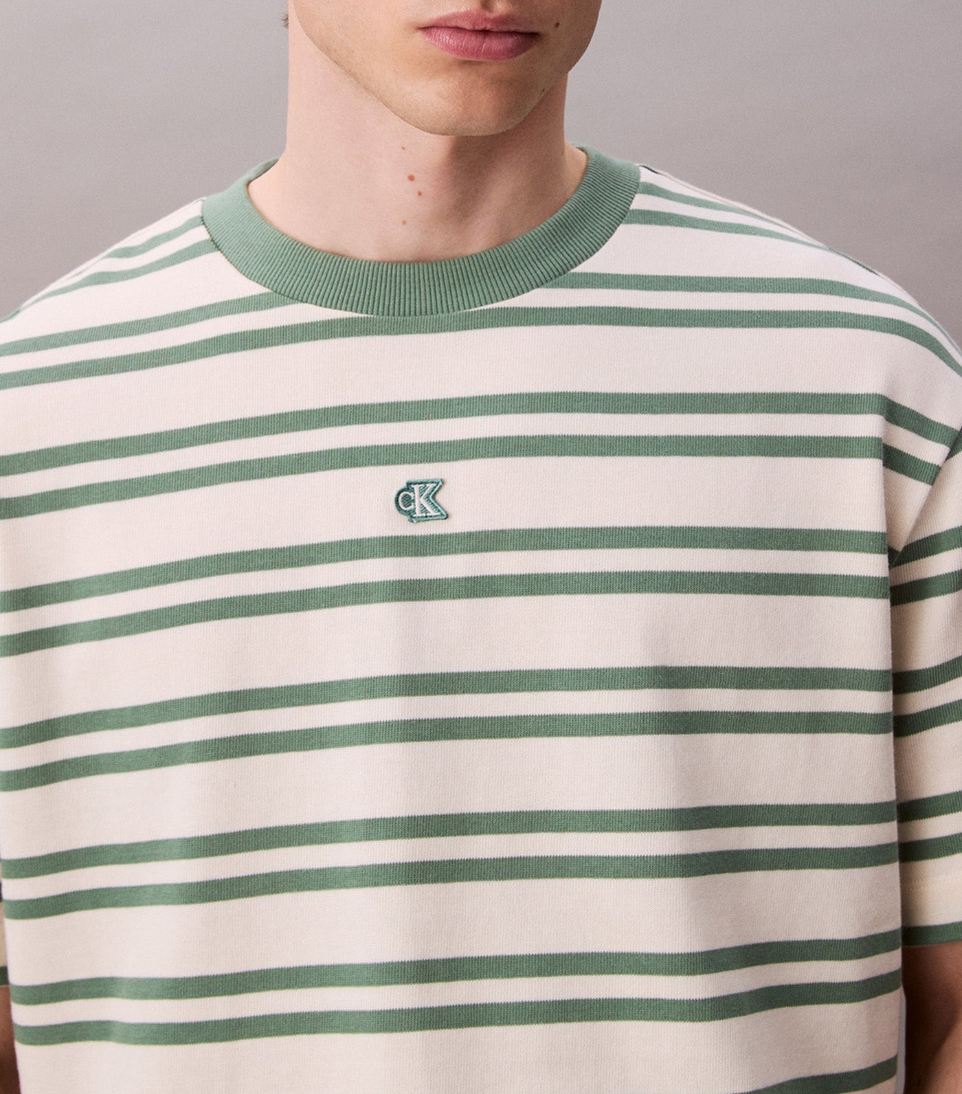 Cotton Stripe Relaxed T-Shirt